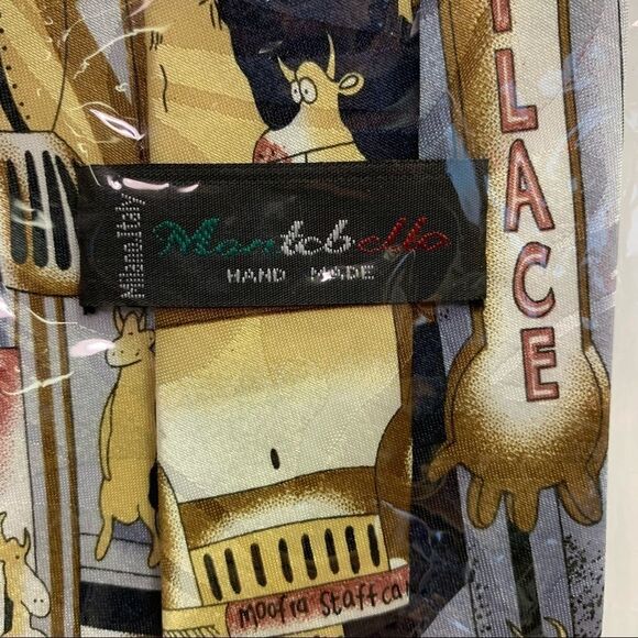 NWT Dino Romaro Men's Novelty Handmade Designer Necktie The Udder Place - Picture 6 of 8